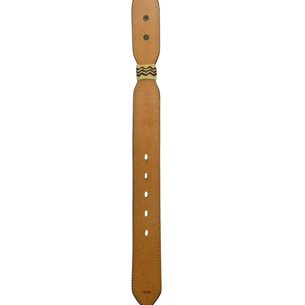 Ranger Mens 40 Brown Embellished Genuine Leather Belt Western Cowboy Hand-tooled